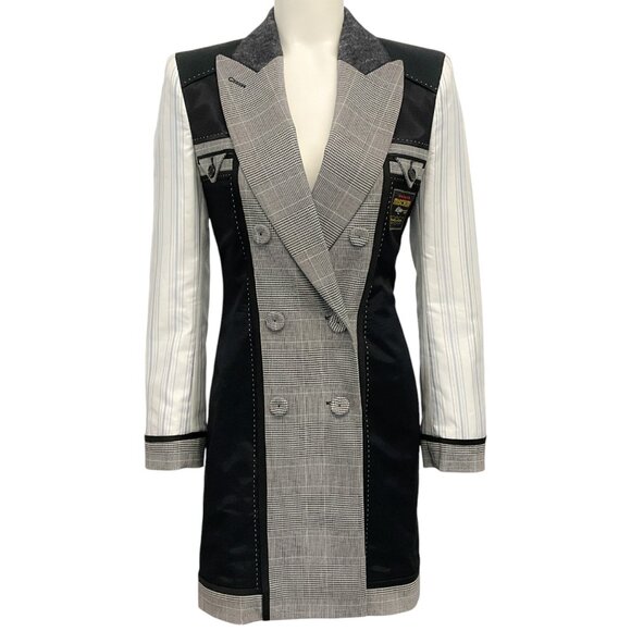 Moschino Couture Black Shirting Double Breasted Dress - Picture 1 of 4